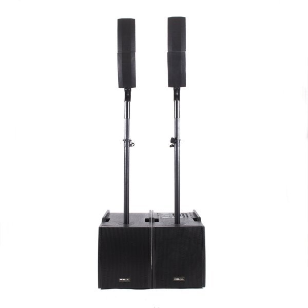 Sistem amplificat de 800W, cu doua subwoofere si doua difuzoare